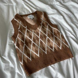 Pink Rose Sweater Vest